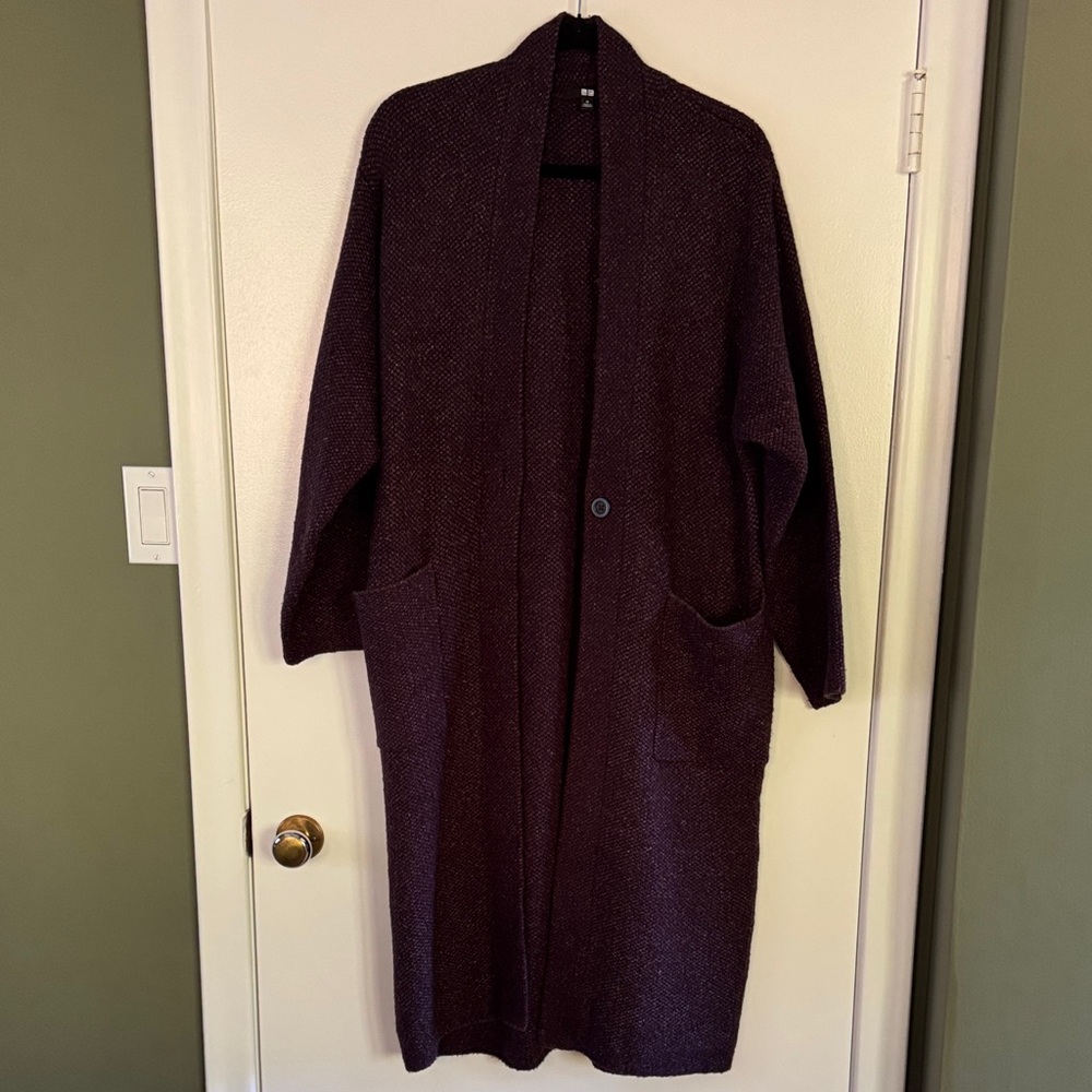 Uniqlo Women's Dark Purple/Red Cardigan